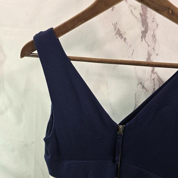 Anthropologie Dress Womens 2 P Navy White HD In Paris Ardmore Geometric - Picture 7 of 11